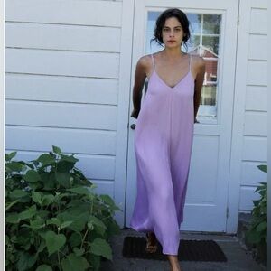 ZARA Lilac Slip-on Strappy Maxi Dress